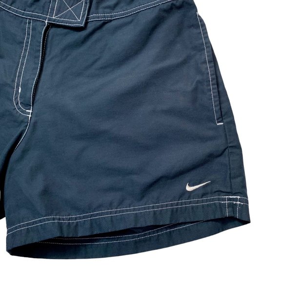 Nike Athletic Shorts Size Medium 8-10 Navy Blue Side Pockets - Picture 2 of 5